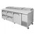 Turbo Air TPR-93SD-D4-N 93" W Three-Section One Door One Door Super Deluxe Pizza Prep Table