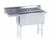 Advance Tabco FC-2-1824-24L-X 54" - 62" 16-Gauge Stainless Steel Two Compartment Left Drain Fabricated Sink