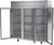Beverage Air HFPS3HC-1G 78" W Three-Section Glass Door Reach-In Horizon Series Freezer - 208/230 Volts