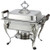 Winco 508 Crown 4 Quart Half-Size Chafer, Stainless Steel