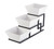Cal-Mil 3404-13 6-1/2"W x 19"D x 12"H Square Black Melamine Union Bowl Display