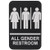 Winco SGNB-607 6"W x 9"H Black Sign