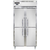 Continental Refrigerator D2RSENSSHD 36.25" W Two-Section Stainless Steel Door Reach-In Designer Slim Line Refrigerator