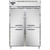 Continental Refrigerator D2RSNSAHD 52" W Two-Section Stainless Steel Door Reach-In Designer Line Refrigerator