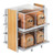 Cal-Mil 1279 4" W x 11-1/2" D x 15" H Silver Metal Frame 2-Tier Self Serve Eco Modern Bread Case