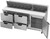 Beverage Air SPED72HC-18-4 72" W Three-Section One Door Sandwich Top Refrigerated Counter