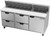 Beverage Air SPED72HC-18-4 72" W Three-Section One Door Sandwich Top Refrigerated Counter
