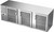 Beverage Air BB94HC-G-S 94" W Three-Section Glass Door Refrigerated Back Bar Storage Cabinet - 115 Volts