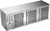 Beverage Air BB94HC-G-S 94" W Three-Section Glass Door Refrigerated Back Bar Storage Cabinet - 115 Volts