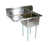 John Boos E1S8-1824-14L24 40" - 53" 18-Gauge Stainless Steel One Compartment E-Series Sink With Left-Hand Drainboard 14" Deep
