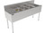 Perlick TS60M3-DB-STK 60" W x 18.56" D x 30"H Stainless Steel 3 Compartments TS Series Underbar Multi-Tank Sink Unit