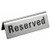 Winco RVS-4 4-3/4"W Stainless Steel Reserved Sign