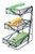 Cal-Mil 1235-TEA 7-1/2"W x 14-1/2"D X 18"H Black Acrylic Glacier Tea Center