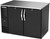 Beverage Air BB48HC-F-PT-B 48" W Black Galvanized Two-Section Solid Door Refrigerated Pass-Thru Back Bar Open Food Rated Refrigeration - 115 Volts