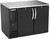 Beverage Air BB48HC-F-PT-B 48" W Black Galvanized Two-Section Solid Door Refrigerated Pass-Thru Back Bar Open Food Rated Refrigeration - 115 Volts