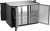 Beverage Air BB48HC-F-PT-B 48" W Black Galvanized Two-Section Solid Door Refrigerated Pass-Thru Back Bar Open Food Rated Refrigeration - 115 Volts
