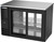 Beverage Air BB48HC-GS-PT-B 48" W Black Galvanized 4 Glass Doors Refrigerated Pass-Thru Back Bar Refrigerator - 115 Volts