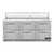 Continental Refrigerator D72N18-FB-D 72" W Three-Section Six Drawer Designer Line Sandwich Unit
