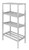 Channel ED2048-4 Dunnage Shelving Unit Tubular 48"W 2200 Lbs. Capacity Welded Aluminum Construction
