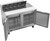Beverage Air SPE48HC-10 48" W Two-Section Two Door Sandwich Top Refrigerated Counter