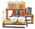 Cal-Mil 3901-11-84 20-1/2"W x 7"D x 11"H Rectangular Bronze Wood Sierra Display Riser