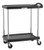 Metro MY1627-24BL 31.5" W x 18.31" D x 35.5" H Black Plastic Shelf myCart Series Utility Cart