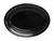Tuxton CBH-136 Ceramic Black Oval Platter (6 Each Per Case)
