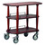 Lakeside 70531 35.5" W Wood Veneer Overlay 2-Shelf Oval Shaped Top Serving Cart-Spice