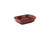 Tuxton GAR-552 8 Oz. Ceramic Red Rock Rectangular Side Dish (2 Dozen Per Case)