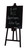 Winco MBB-3 23 5/8" L x 3/4" W x 31 5/8" H Black Wooden Marker Board