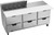 Beverage Air SPED72HC-10C-6 72" W Three-Section Six Drawer Sandwich Top Refrigerated Counter