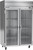 Beverage Air HRS2HC-1G 52" W Two-Section Glass Door Reach-In Horizon Series Refrigerator