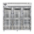 Continental Refrigerator D3RNSSGDHD 78" W Three-Section Glass Door Reach-In Designer Line Refrigerator
