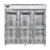 Continental Refrigerator D3RNSSGDHD 78" W Three-Section Glass Door Reach-In Designer Line Refrigerator