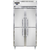 Continental Refrigerator D2RSESNSAHD 36.25" W Two-Section Stainless Steel Door Reach-In Designer Slim Line Refrigerator