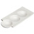 Winco WDP017-107 2-3/4" 3 Oz. Porcelain Bright White Trio Dish (36 Each Per Case)