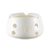 CAC China FIR-1 4.5" Dia. x 2.75" H Super White Porcelain Round Accessories Fire Warmer (1 Dozen)