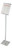 Cal-Mil 1153-46-74 8.5" W x 46" H x 11" D Silver Freestanding One By One Sign Stand