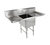 John Boos 1B18244-2D18 1 Compartment Left & Right Drain B Series Sink 59"W x 29-1/2"D x 44"H