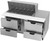 Beverage Air SPED60HC-18M-4 60" W Two-Section Four Drawer Mega Top Refrigerated Counter