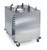 Lakeside 6406 Easy-Glide 5.5" Dia. Round Stainless Steel 4-Tube Heated Mobile Dish Dispenser