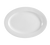 CAC China BST-34 Super White Porcelain Oval Boston Platter (2 Dozen Per Case)