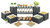 Cal-Mil 3332-10-96 12"W x 12"D x 10"H Square Bamboo Midnight Bamboo Crate Riser