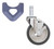 Metro 5MPBX Stem Caster Brake 5" Dia. 1-1/4"W Face High Modulus Donut Wheel Tread 300 Lbs. Capacity