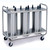 Lakeside 7306 Easy-Glide 6.5" Dia. Round Stainless Steel 3-Tube Open Mobile Dish Dispenser