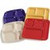 Carlisle 4398635 10.3"W x 9.58" D x 0.85"H Melamine Blue Rectangle School Compartment Tray