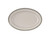 Tuxton TGB-012 Ceramic American White/Eggshell With Green Band Oval / Oblong Platter (2 Dozen Per Case)