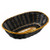Winco PWBK-9V
 Polypropylene
 Black With Gold Trim
 Oval
 Woven Basket
 12 Dozen (Contains 1 Dozen)