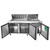 Atosa MSF8308GR 72.69" W 3-Sections 3 Doors Sandwich and Salad Mega Top Refrigerator - 115 Volts
