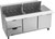 Beverage Air SPED72HC-24M-2 72" W Three-Section Two Door Mega Top Refrigerated Counter